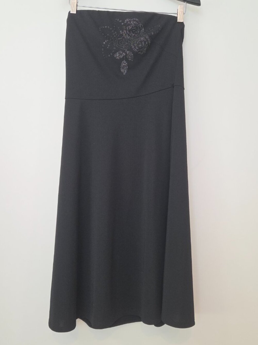 Stunning black vintage 1990s strapless dress from Express